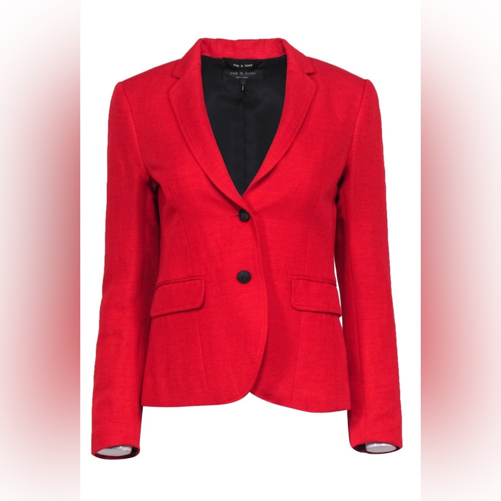 RAG & BONE - Bold Red Textured Blazer Sz 0